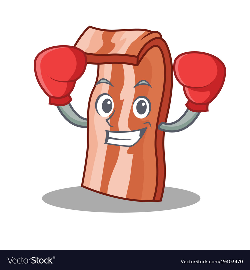Boxing bacon character.