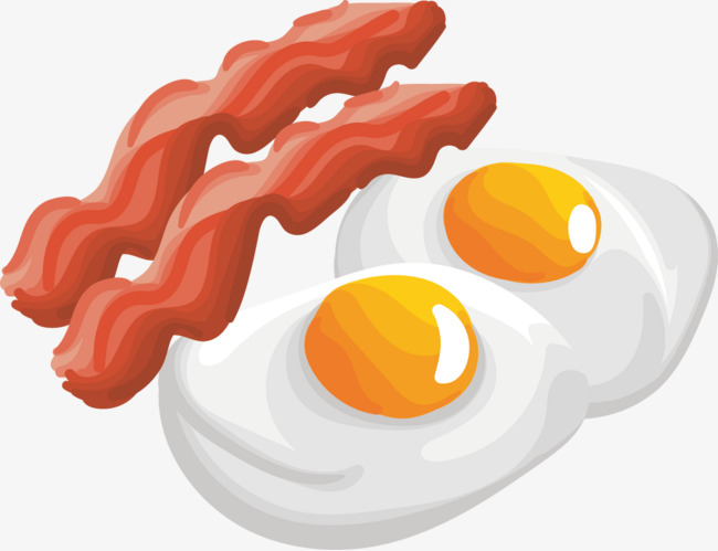 Download Free png Vector painted egg and bacon,