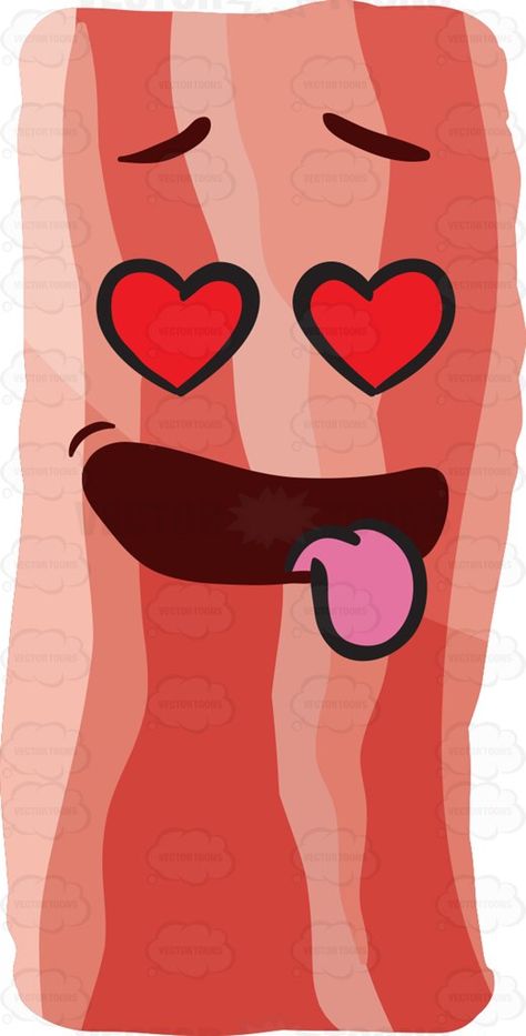 A strip of bacon looking hopelessly in love