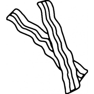 bacon clipart outline