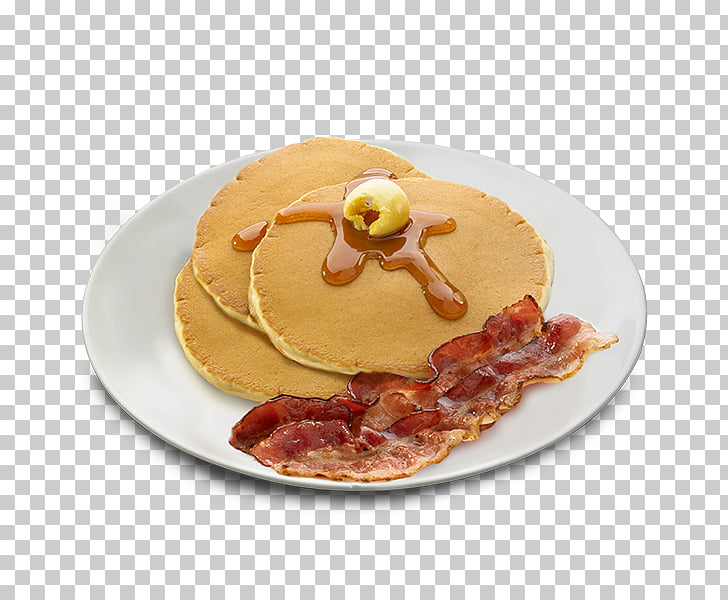 Breakfast pancake bacon.