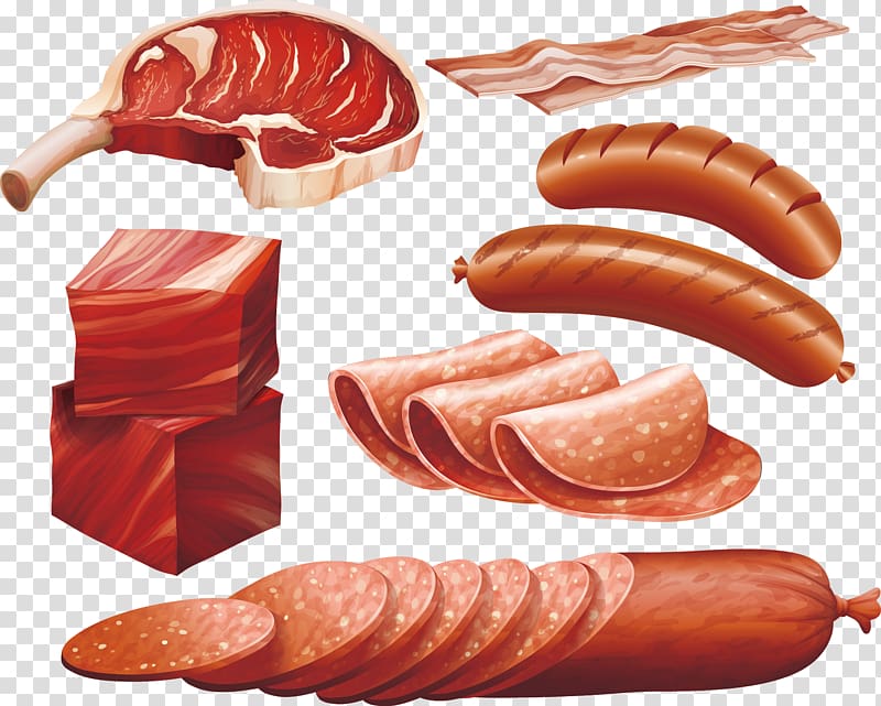 Sausage Hot dog Bacon Barbecue, Sausage and bacon