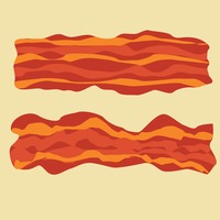 Bacon Strip Pizza Ingredient Topping Free Vector Graphics