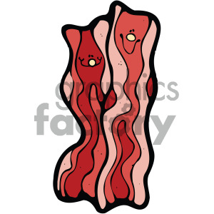 Cartoon vector bacon.