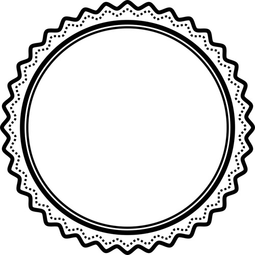 badge clipart black and white
