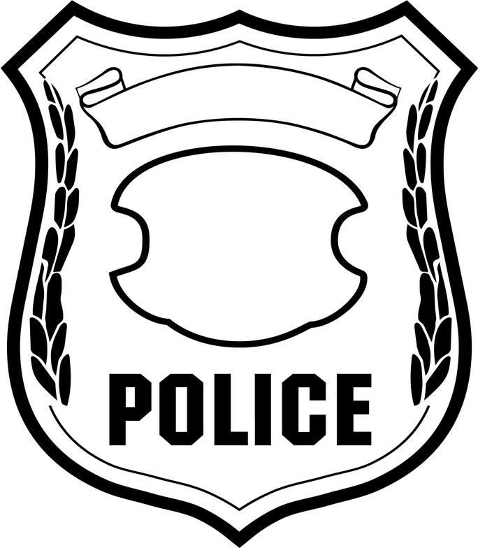 Police badge black.