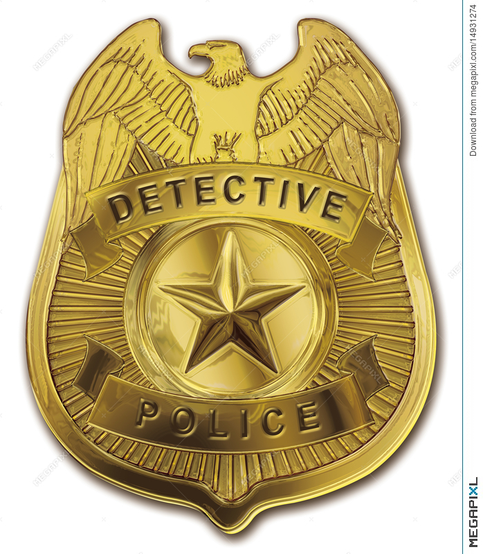 Detective Police Badge Illustration