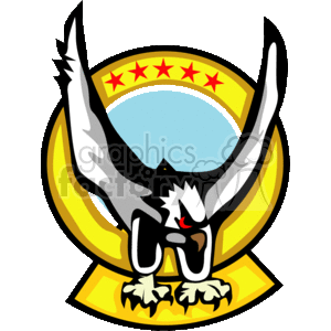 Eagle pilot wing badge clipart