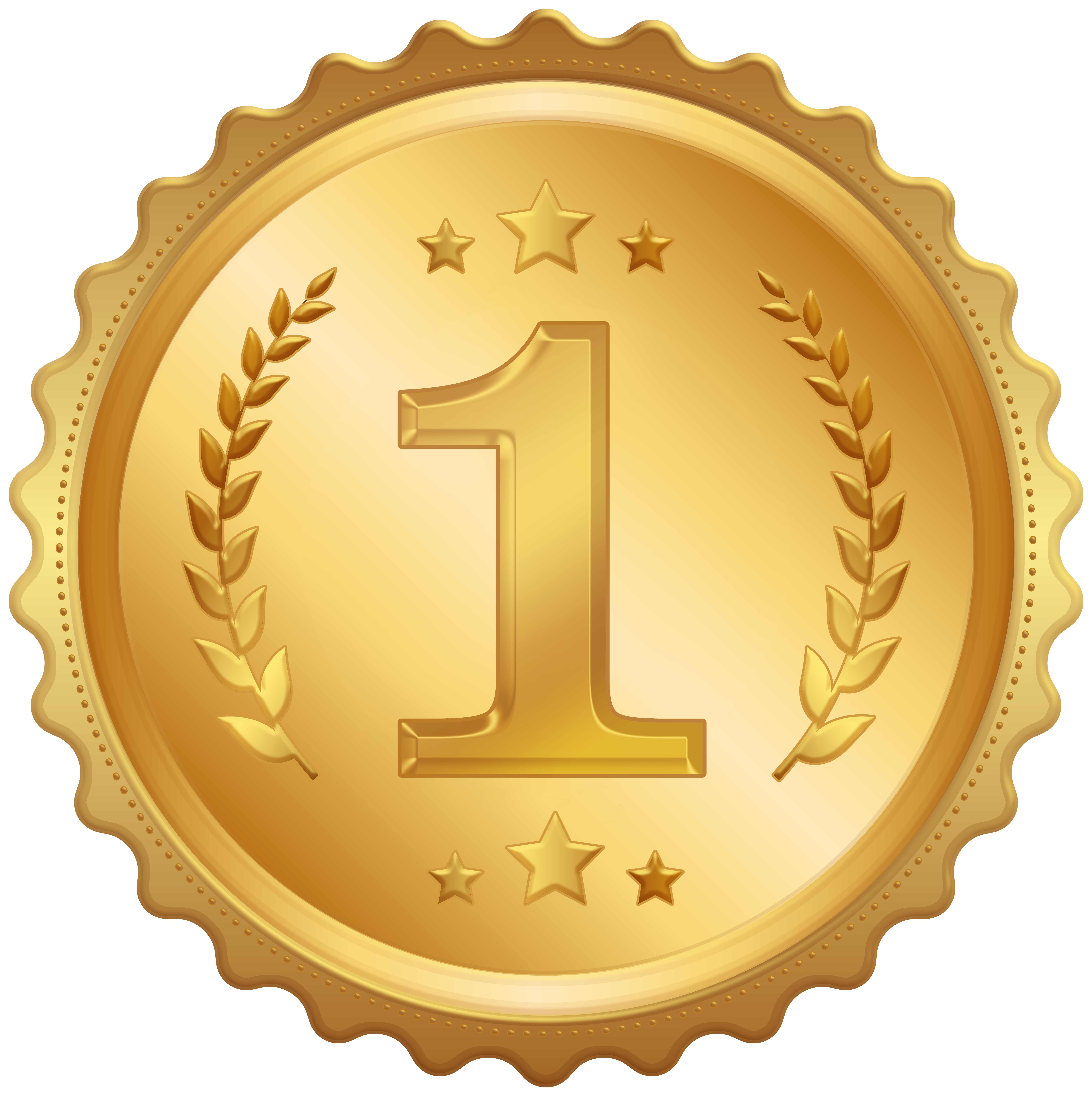 First Place Medal Badge Clipart Image