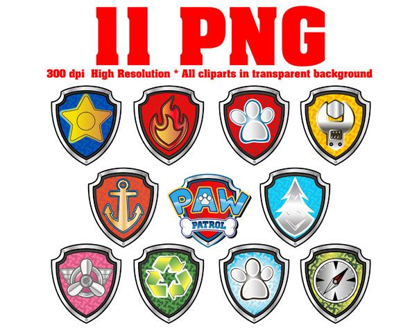 badge clipart paw patrol