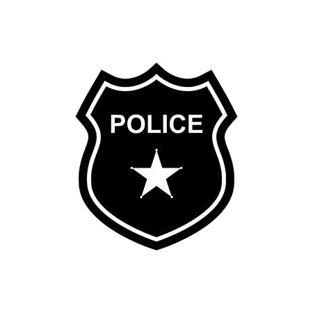Police Badge Clipart Black And White Transparent Png