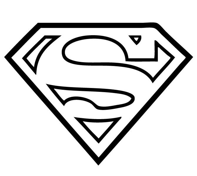 Superman logo printable.
