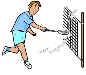 Badminton clipart animation.