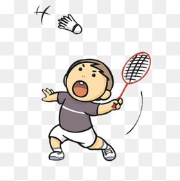 Badminton clipart cartoon.
