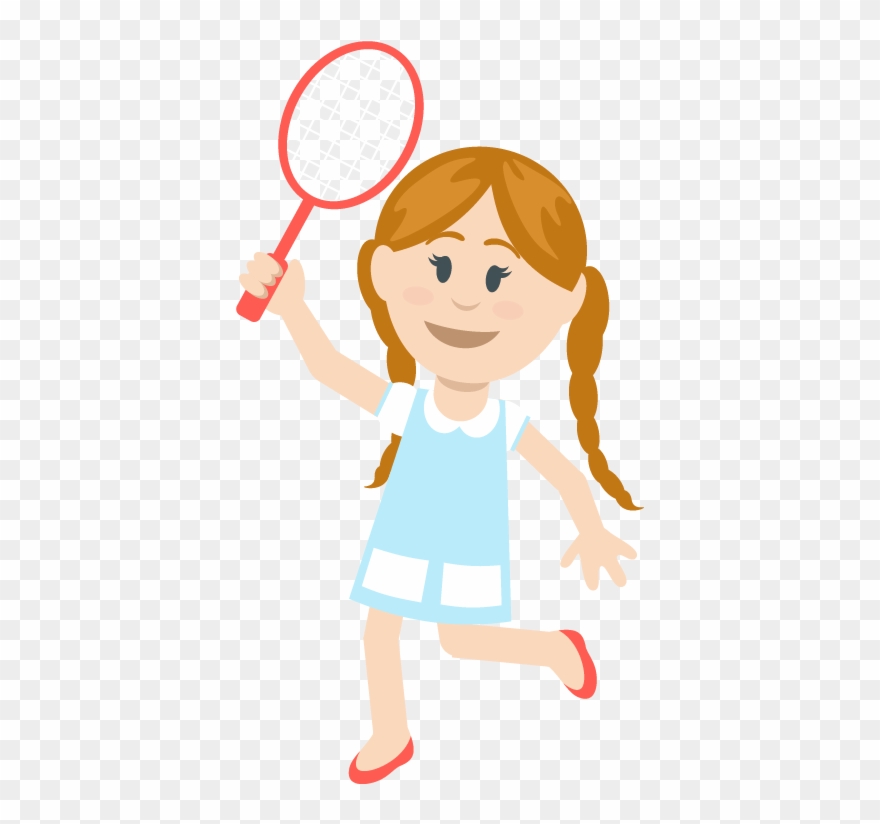 Clipart Royalty Free Girl Badminton Clip Art Transprent