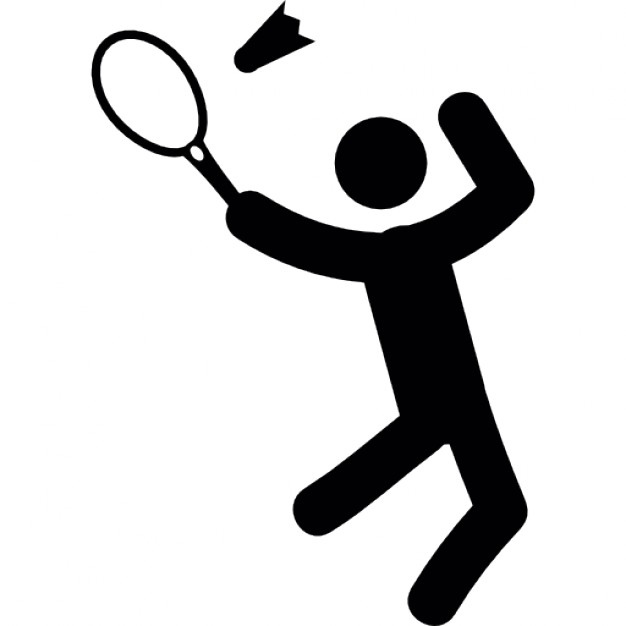 Badminton clipart symbol.