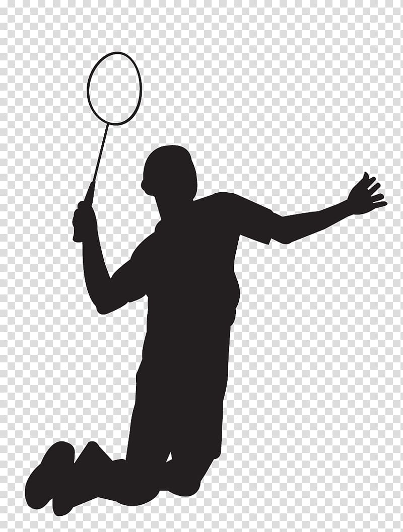 Person holding badminton.
