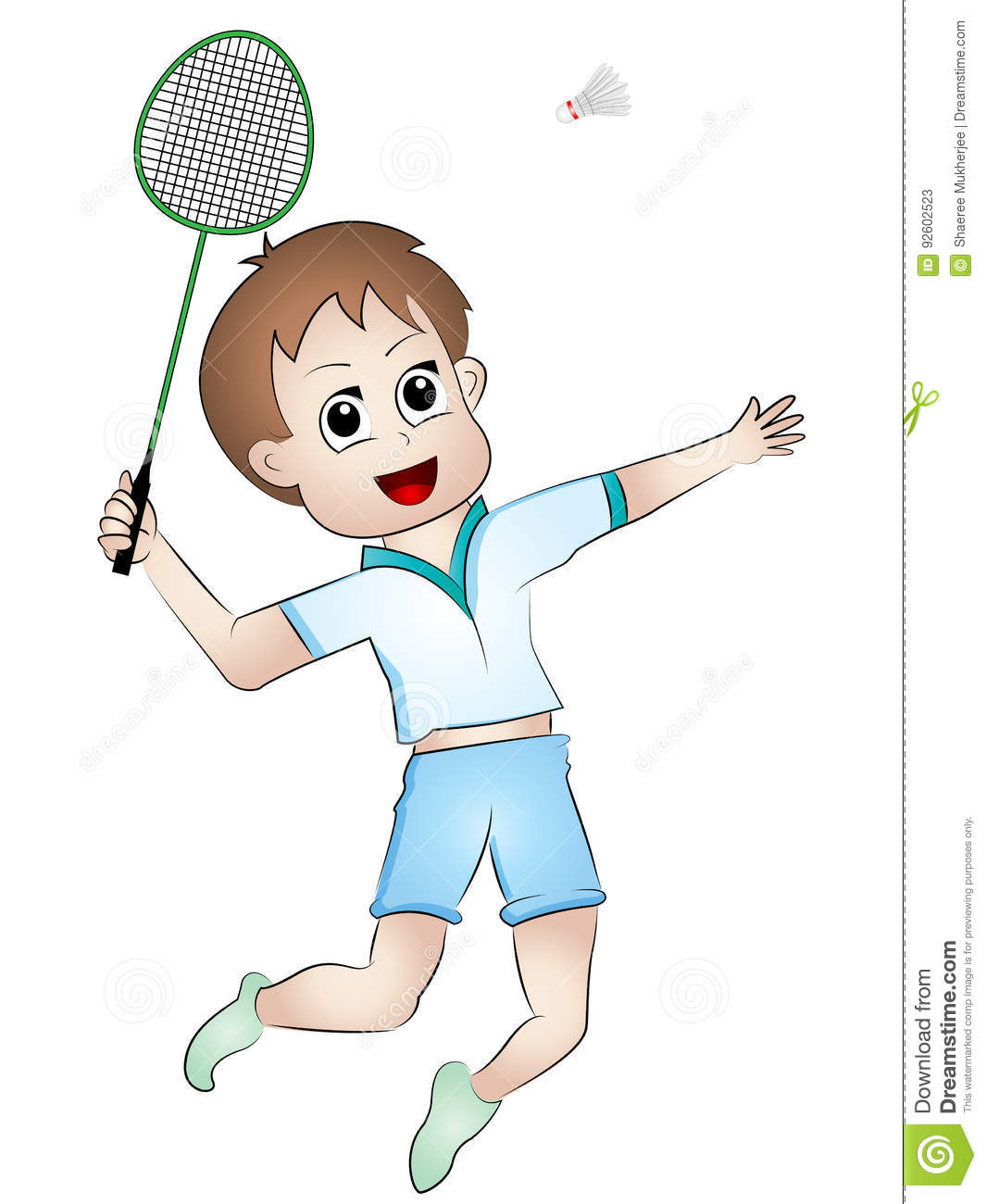 Playing badminton clipart.