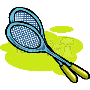 Badminton rackets clipart