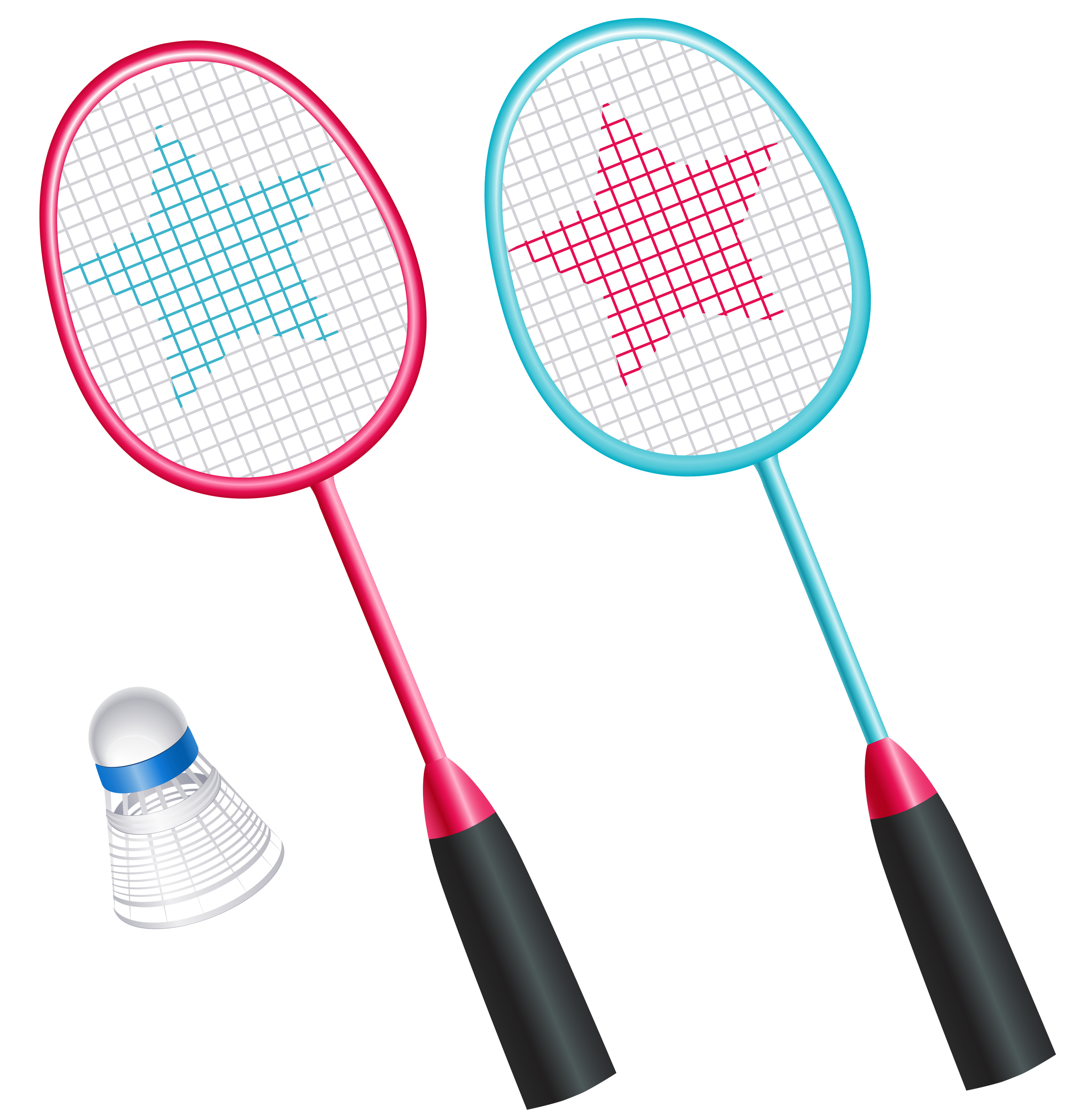 Badminton rackets with.