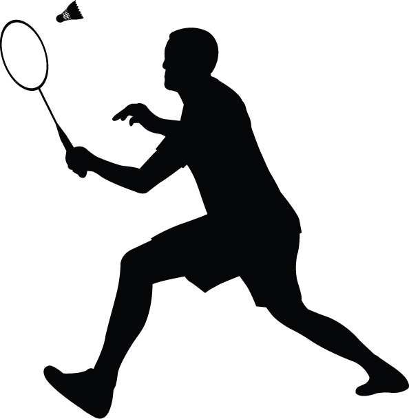 Free badminton silhouette.