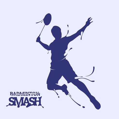 Badminton smash splash.