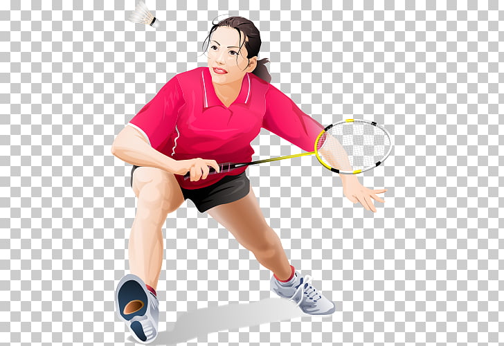 badminton clipart woman