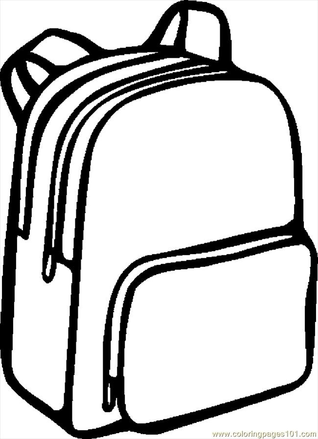 School Bag Clipart Black And White