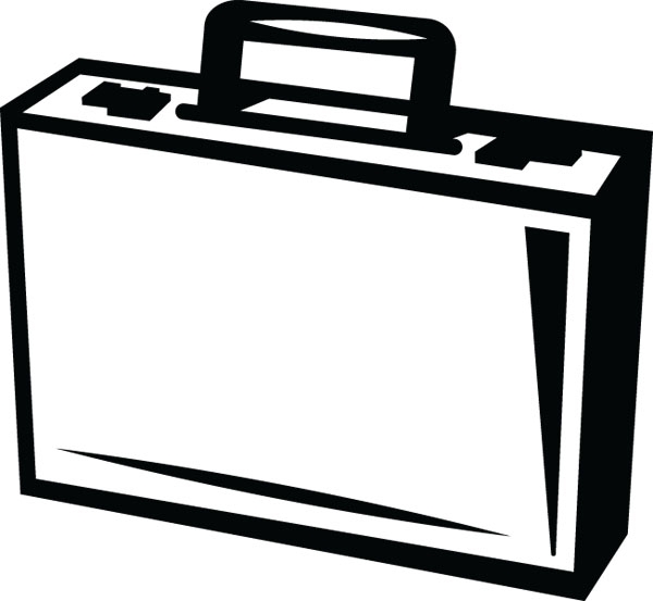 Free Briefcase Clipart Black And White, Download Free Clip