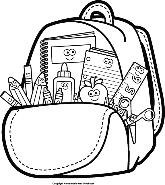 Bag cartoon black and white images