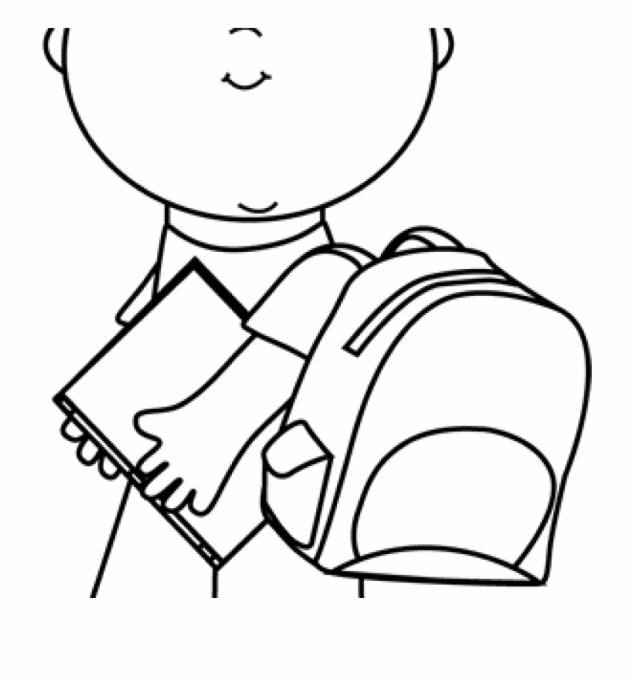 Child Clipart Black And White Black And White Boy Carrying