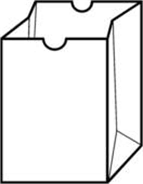 Paper bag clipart black and white