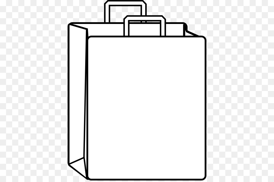 Shopping bag clipart black and white