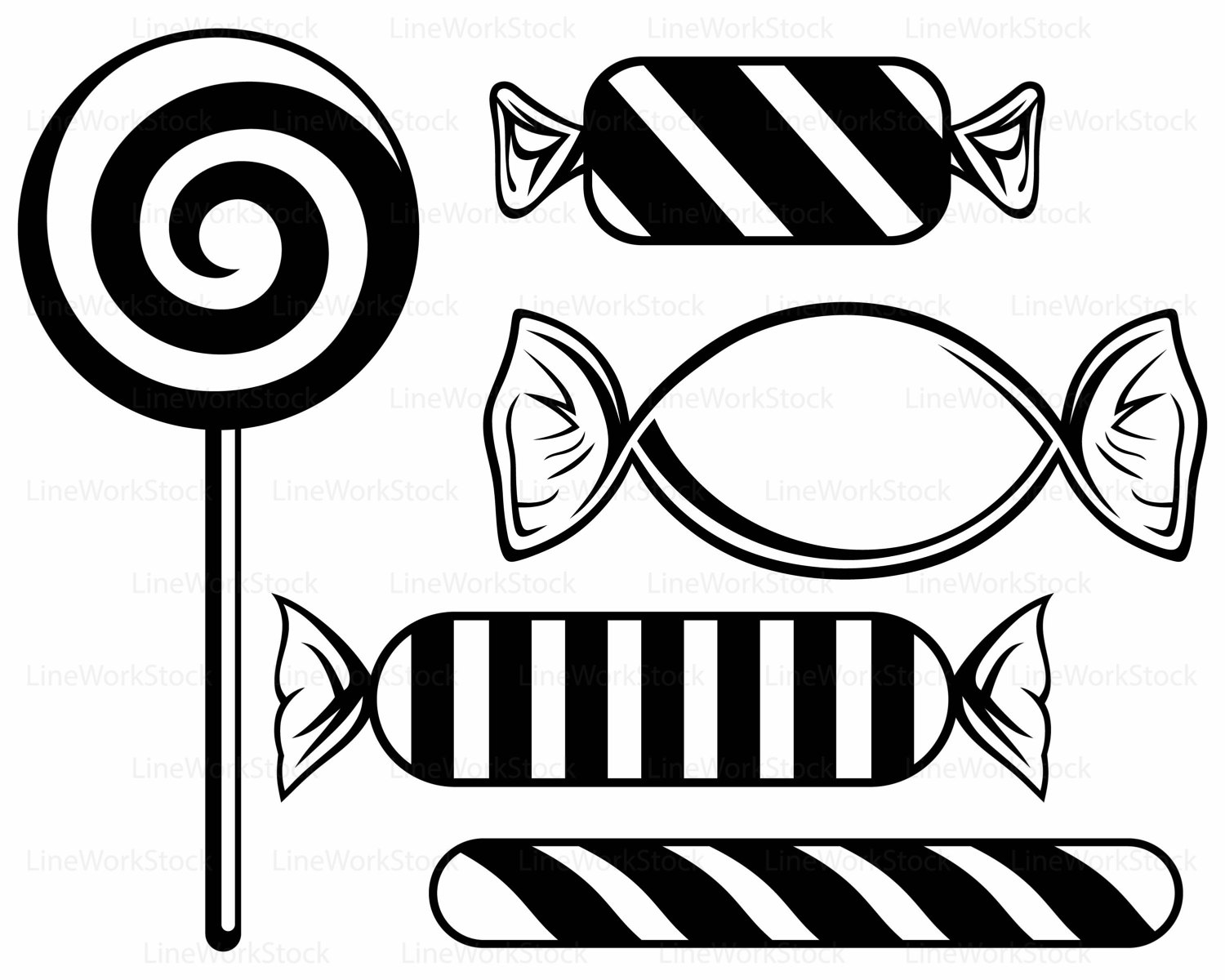 Candy clipart black.