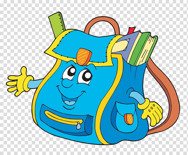 Bag School Backpack , Cartoon bag transparent background PNG