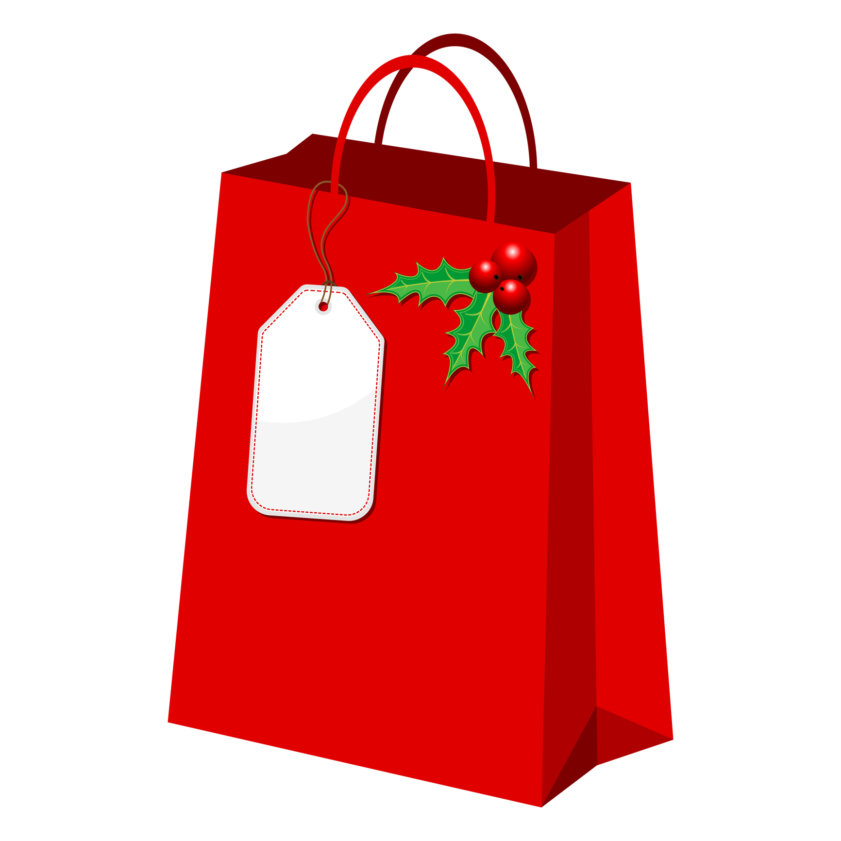 Christmas gift bags clipart