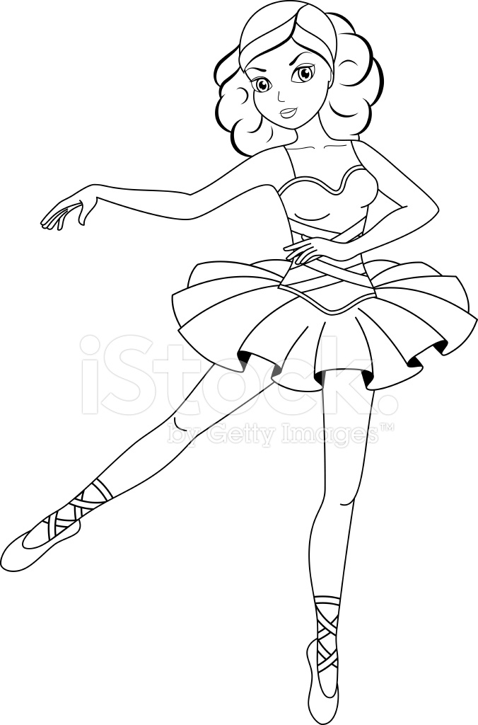 Ballerina coloring page.