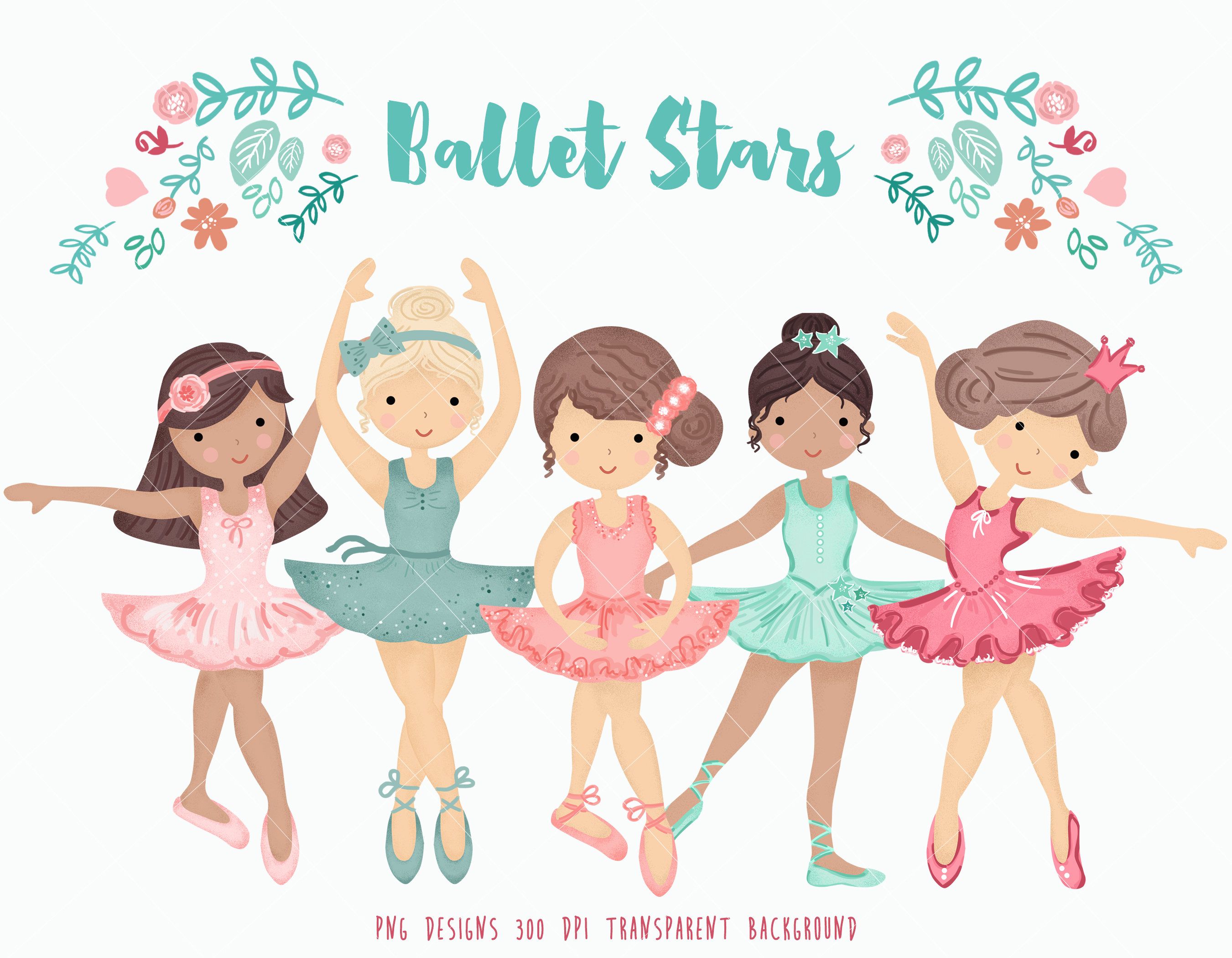 Ballerina Clipart, Little Ballerinas Clip Art, Ballet