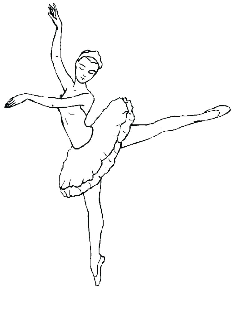 Ballerina clipart outline.