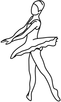 Ballerina outline free.
