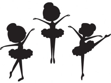 Little Ballerina Silhouette Clipart