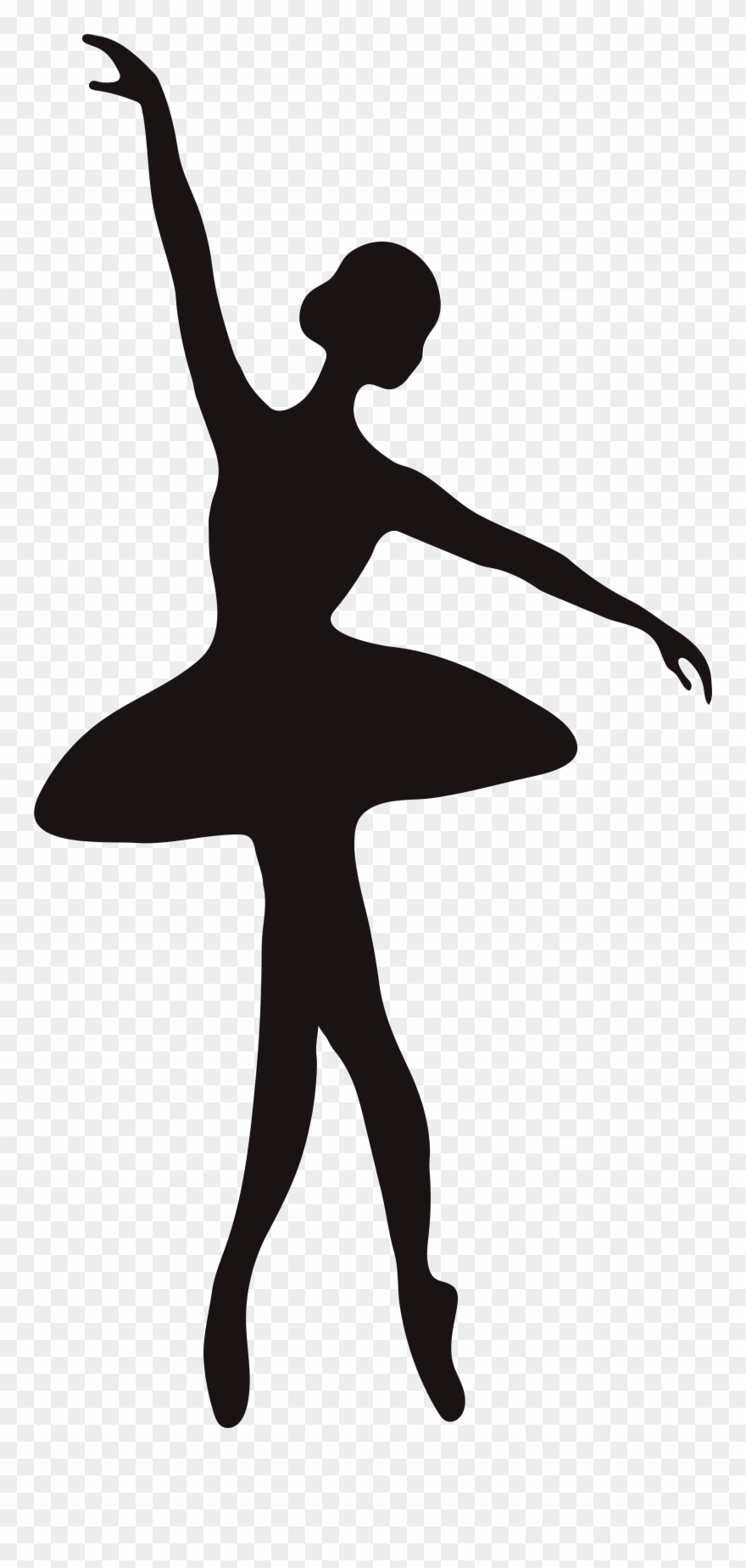Ballerina silhouette png.