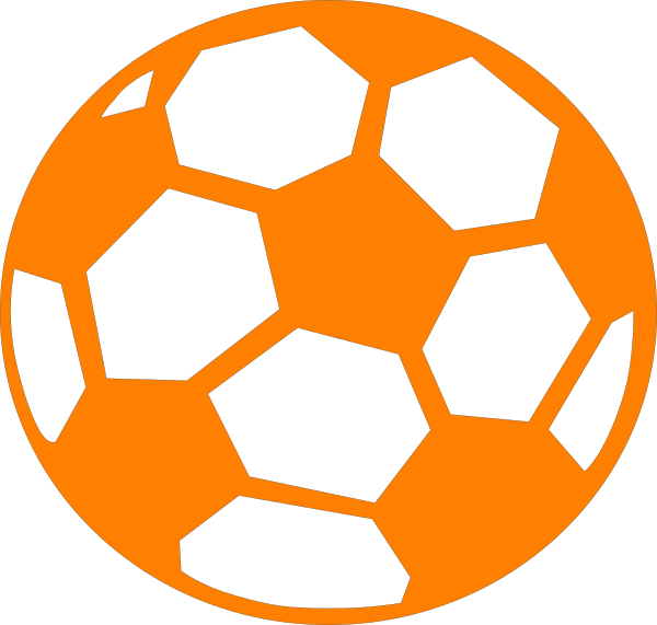 Orange soccer ball.