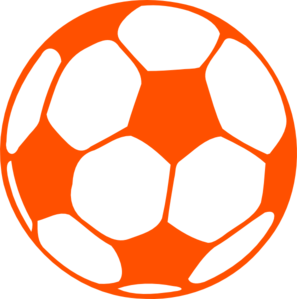 Orange soccer ball.