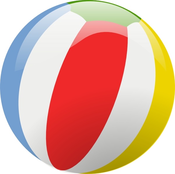 Beach Ball clip art Free vector in Open office drawing svg