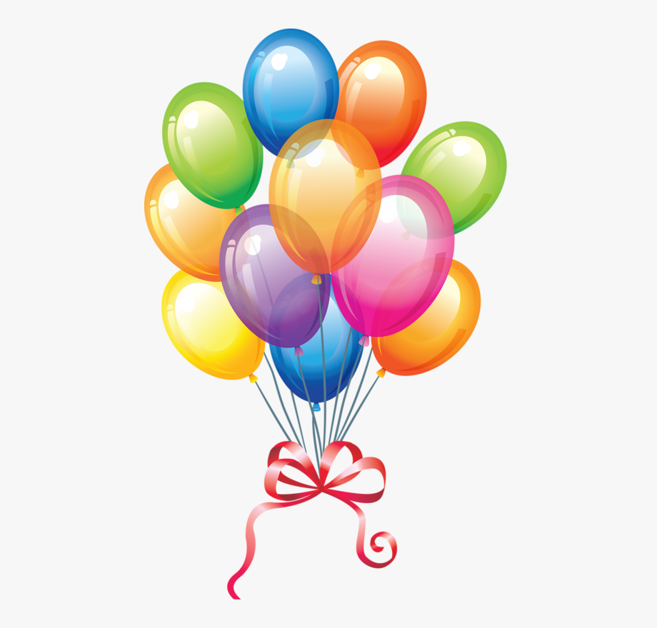 Single Modern Blue Balloon Clipart Image Birthday Clip