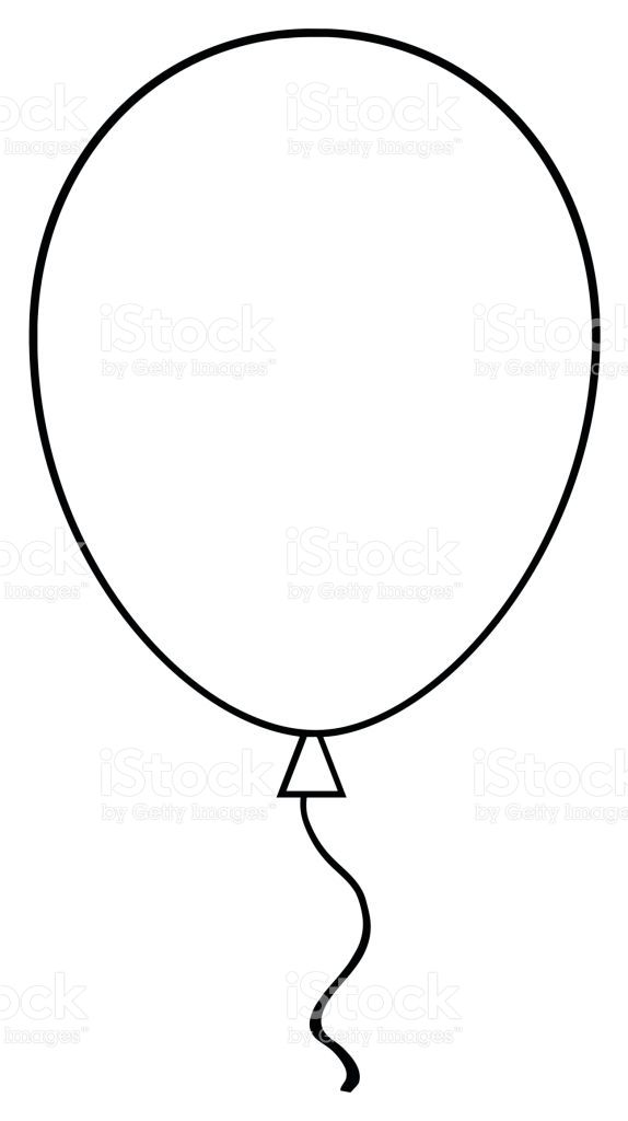 Image result for balloon clipart black and white