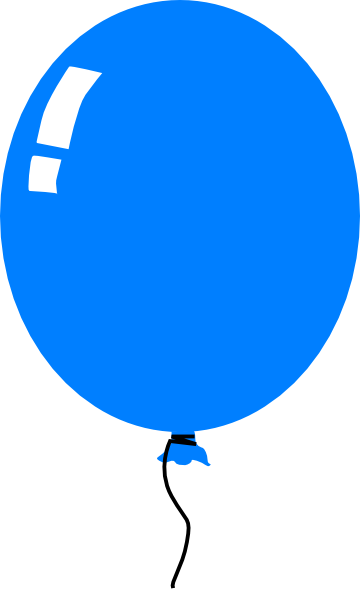 Blue Balloon Clip Art at Clker