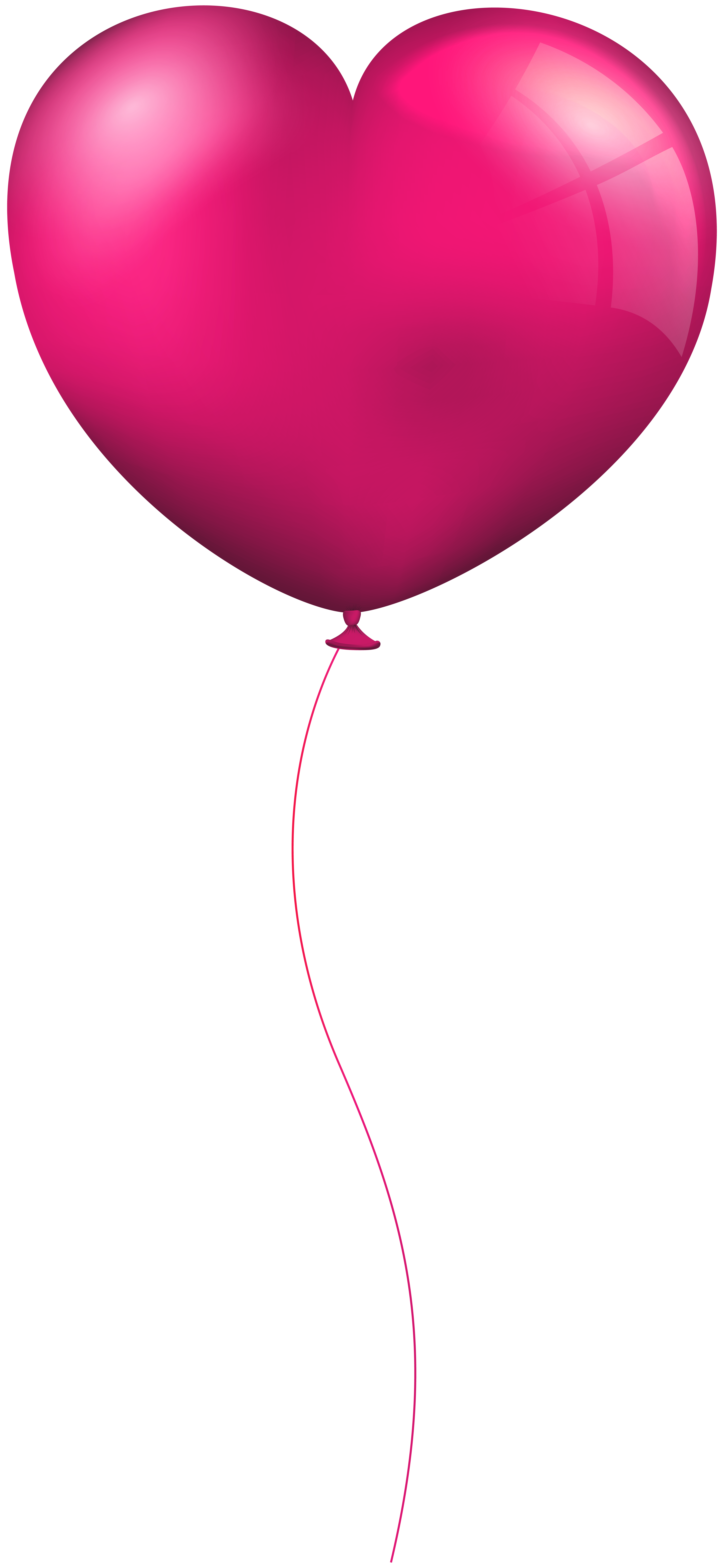 Pink Heart Balloon Clip Art Image