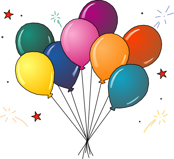Party balloons clipart.